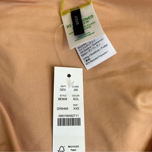 NWT J. Crew Ribbed High Rise Cheeky Bikini Bottom Chartreuse Green Sz XXS - Picture 15 of 16